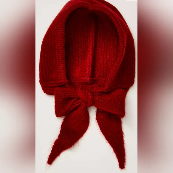 Free People Vibrant Red Knit Bonnet - Picture 2 of 2